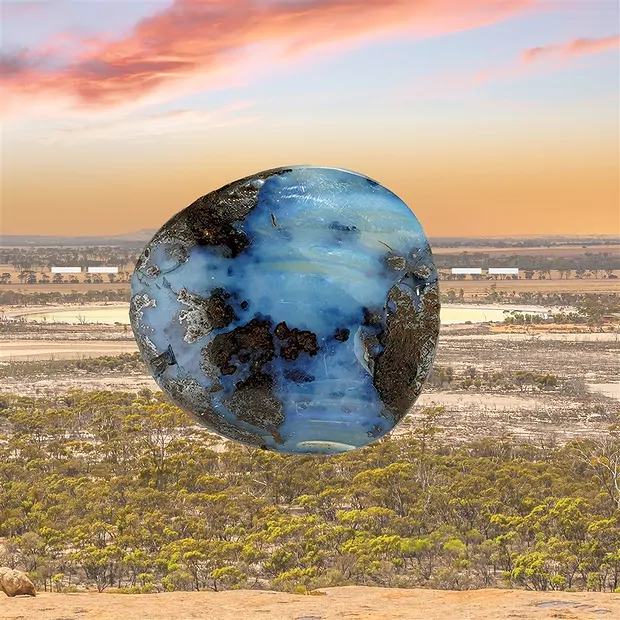 Boulder-Opal Australien gebohrt Unikat 255 | GH Edelsteine, Heilsteine & Schmuck