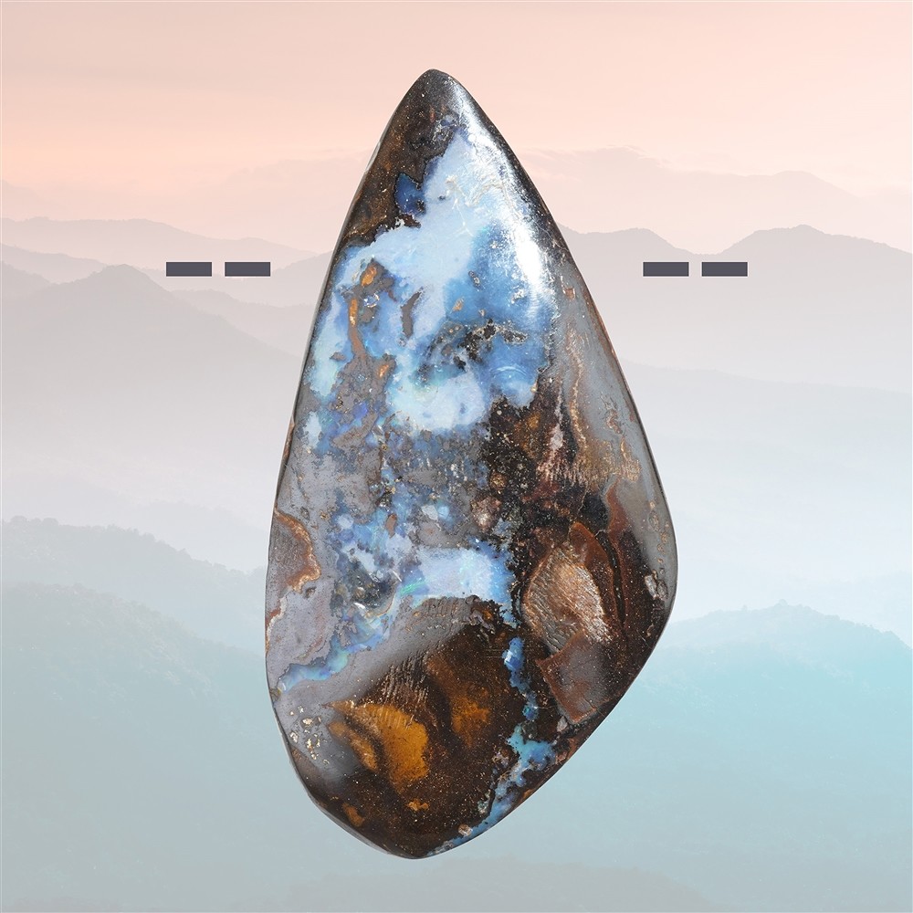 Boulder-Opal Australien gebohrt Unikat 302 | GH Edelsteine, Heilsteine & Schmuck