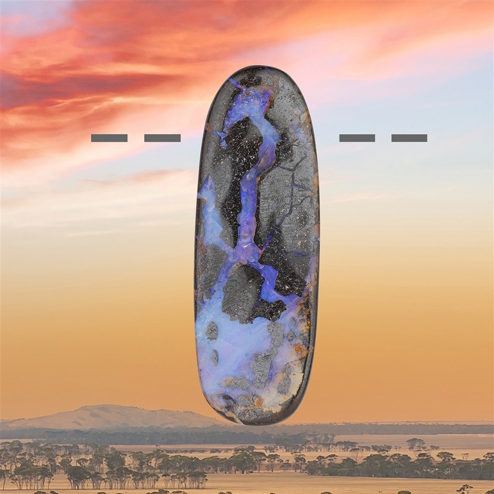 Boulder-Opal Australien gebohrt Unikat 311, 7,2cm | Marco Schreier