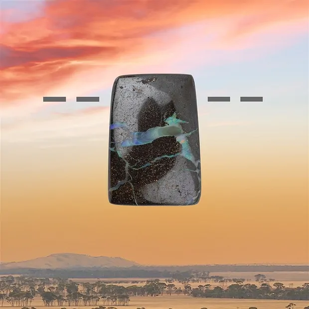 Opale de boulder Australie percée Pièces uniques 313, 3,4cm | Marco Schreier