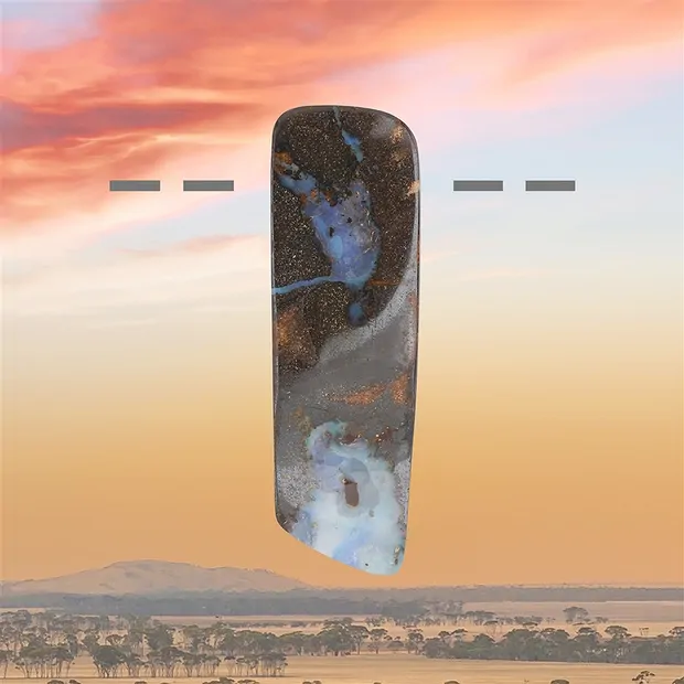 Boulder-Opal Australien gebohrt Unikat 315, 5,7cm | Marco Schreier