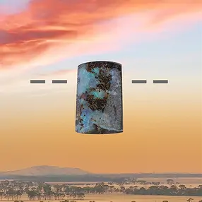 Boulder-Opal Australien gebohrt Unikat 317, 3,0cm | Marco Schreier