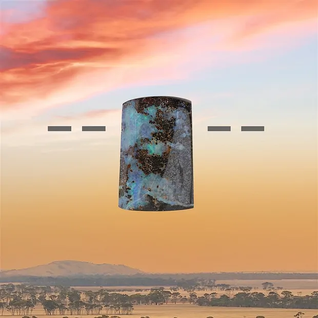 Boulder-Opal Australien gebohrt Unikat 317, 3,0cm | Marco Schreier