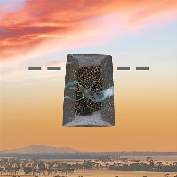 Ópalo de Boulder Australia perforado único 318, 3,4cm | Marco Schreier