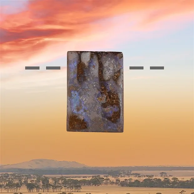Boulder-Opal Australien gebohrt Unikat 319, 3,5cm | Marco Schreier