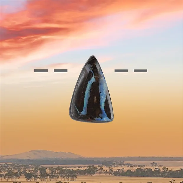 Ópalo de Boulder Australia perforado único 320, 3,2cm | Marco Schreier