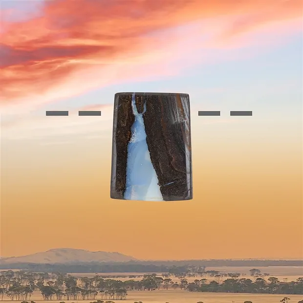 Ópalo de Boulder Australia perforado único 321, 3,1cm | Marco Schreier