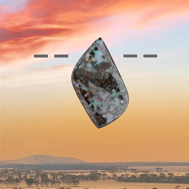 Opale Boulder Australia perforato unico 327, 4,0 cm | Marco Schreier