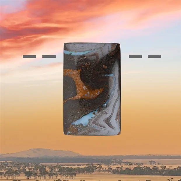 Boulder-Opal Australien gebohrt Unikat 330, 3,7cm | Marco Schreier