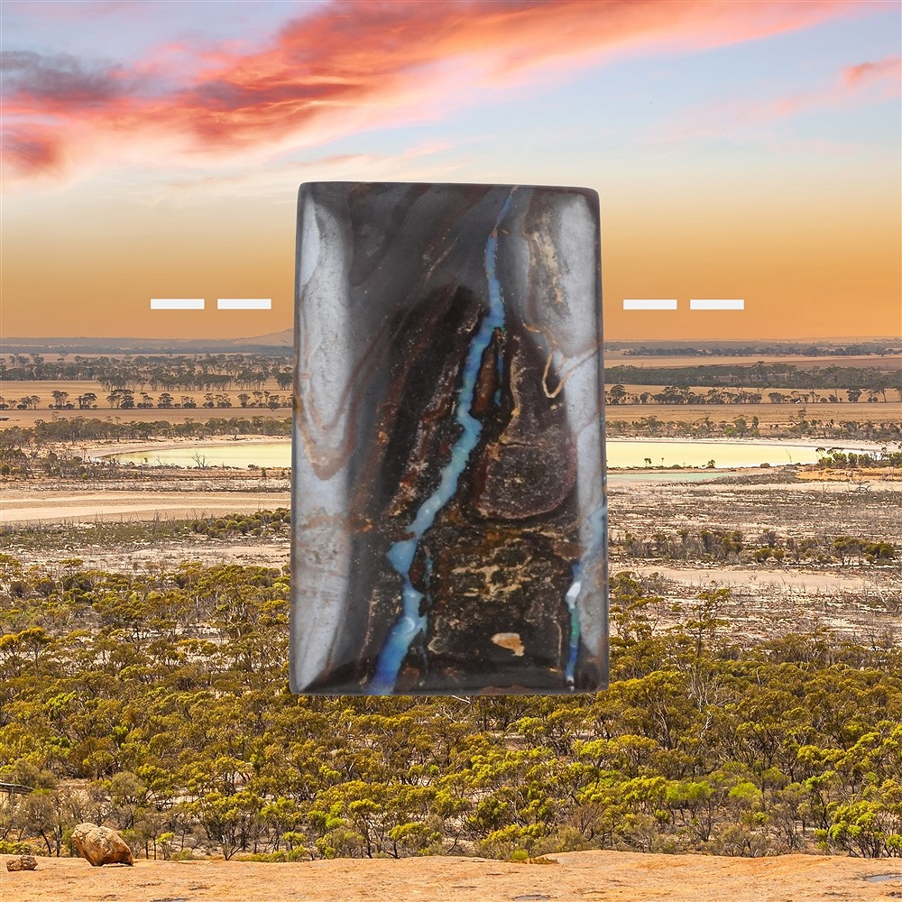 Boulder-Opal Australien gebohrt Unikat 339, 3,2cm | Marco Schreier