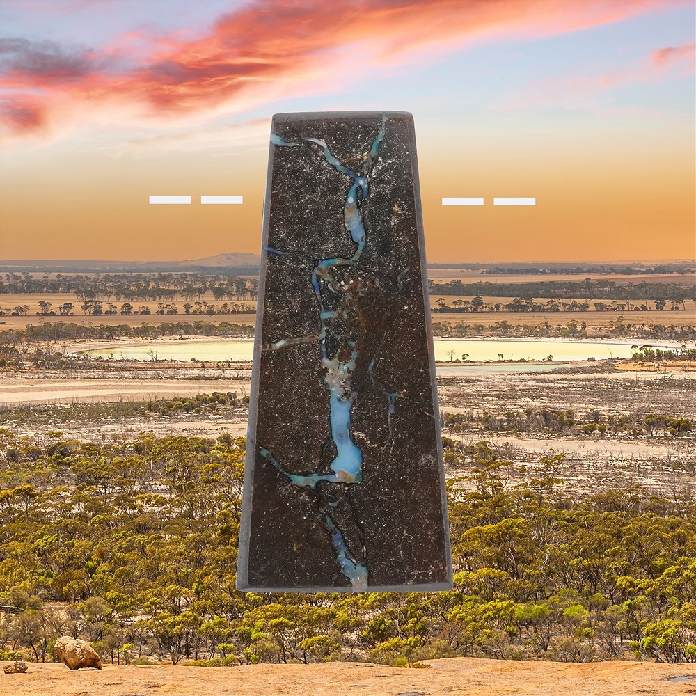 Ópalo de Boulder Australia perforado único 345, 3,8cm | Marco Schreier