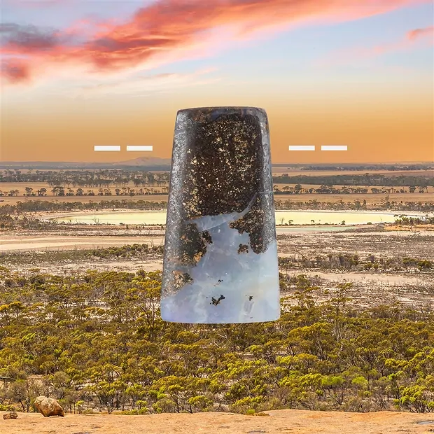 Boulder-Opal Australien gebohrt Unikat 347, 2,7cm | Marco Schreier