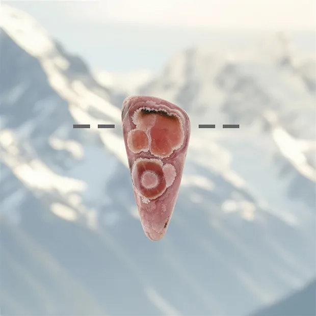 Rhodochrosite drilled, 4,9cm, unique specimen 015 | Marco Schreier
