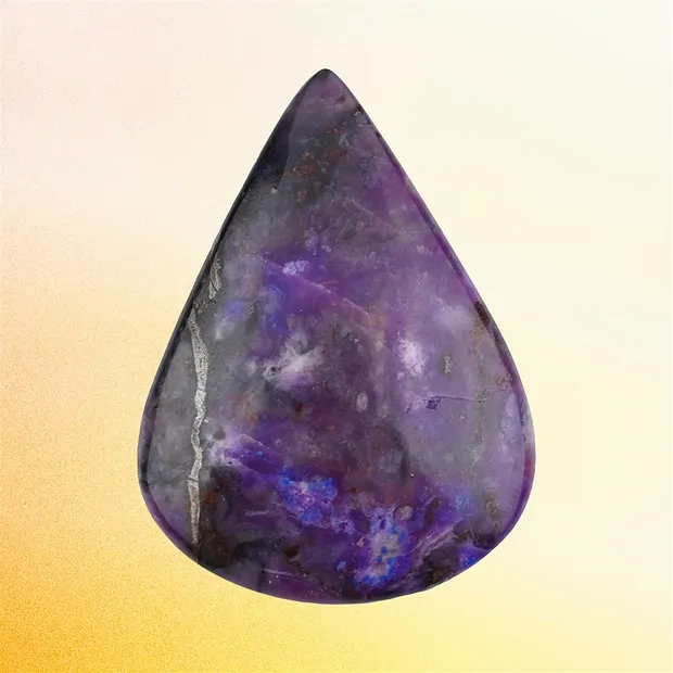 Cabochon di Sugilite forato unico 046 | grossista gemme e pietre curative