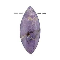 2811150050 Cabochon Sugilite percé, 7,0cm, Pièces uniques 050 | Marco Schreier