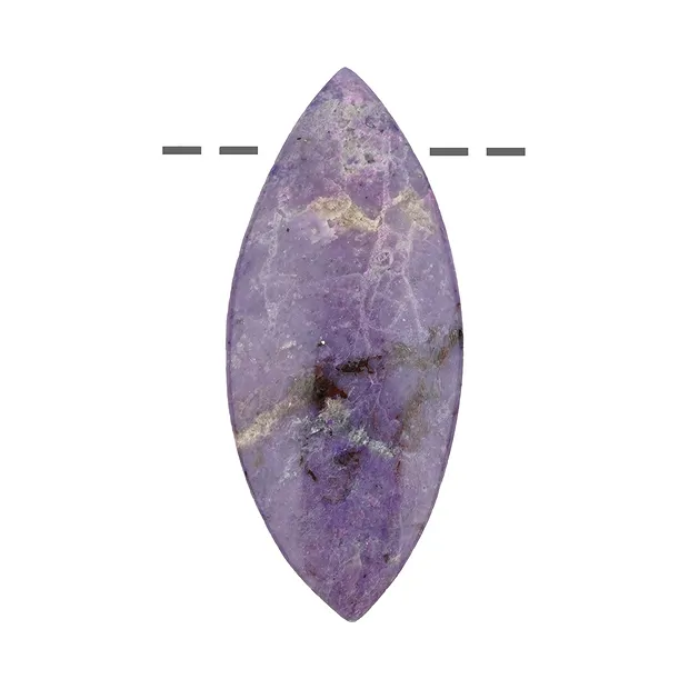 Cabochon Sugilite percé, 7,0cm, Pièces uniques 050 | Marco Schreier