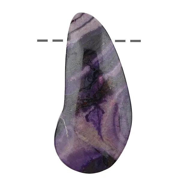 Cabochon di Sugilite forato, 5,0cm, unico 052 | Marco Schreier