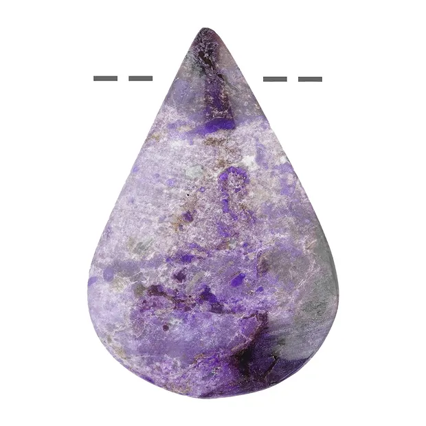 Cabochon Sugilith gebohrt, 5,0cm, Unikat 057 | Edelsteine, Heilsteine & Schmuck