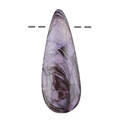 2811150059 Cabochon Sugilite drilled, 6,0cm, unique 059 | wholesaler gems & healing stones