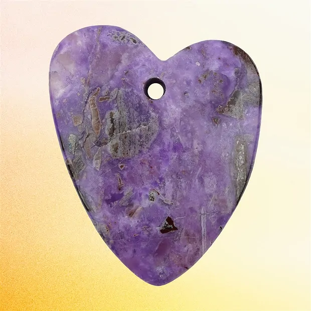 Cabochon di Sugilite forato unico 061 | grossista gemme e pietre curative