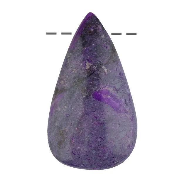 Cabochon Sugilite drilled, 3,5cm, unique 090 | wholesaler gems & healing stones