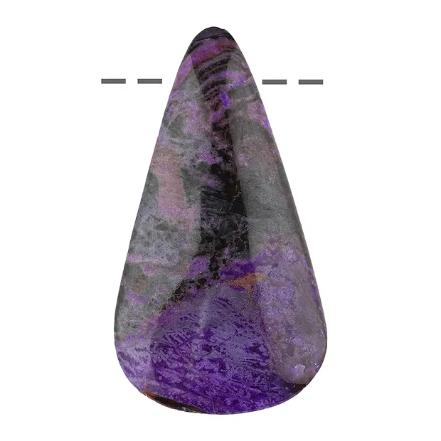 Cabochon Sugilith gebohrt, 4,0cm, Unikat 091 | Edelsteine, Heilsteine & Schmuck
