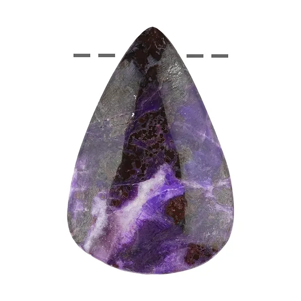 Cabochon Sugilite drilled, 3,5cm, unique 092 | wholesaler gems & healing stones