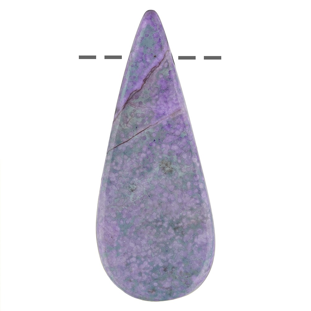 Cabochon Sugilite drilled, 5,5cm unique 096 | wholesaler gems & healing stones