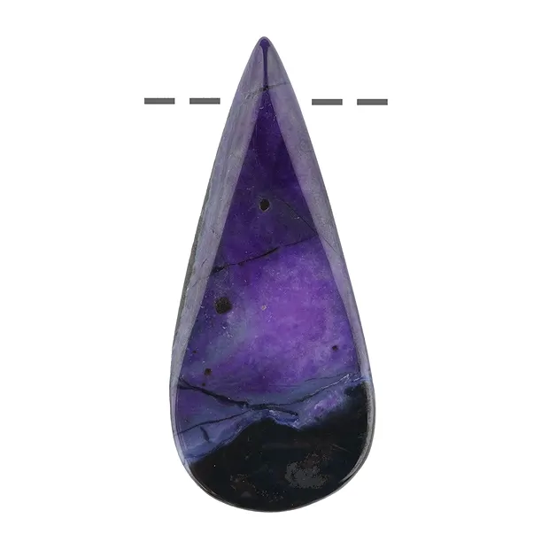 Cabochon Sugilite drilled, 5,5cm, unique 098 | wholesaler gems & healing stones