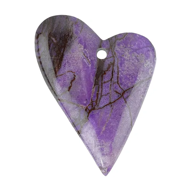 Heart drilled Sugilite unique 108 | wholesaler gems, healing stones & jewelry