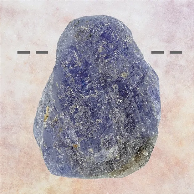 Tanzanite forata, 3,0cm unico 026 | Gemme Schreier, pietre curative e gioielli