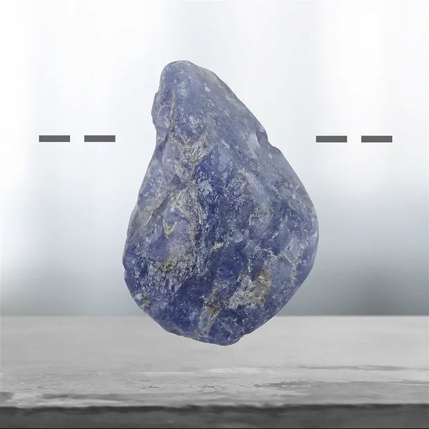 Tanzanite forata, 3,8 cm unico 038 | Gemme Schreier, pietre curative e gioielli