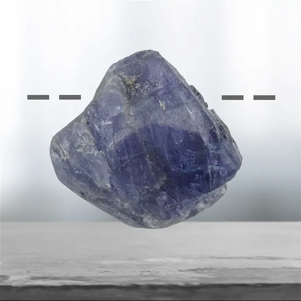Tanzanite forata, 2,6 cm unico 048 | Gemme Schreier, pietre curative e gioielli