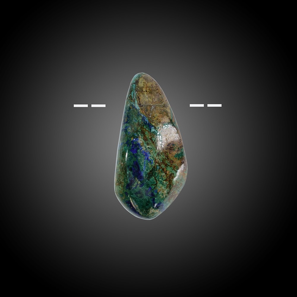 Malaquita azurita (estabilizado) perforado único 008 | Marco Schreier