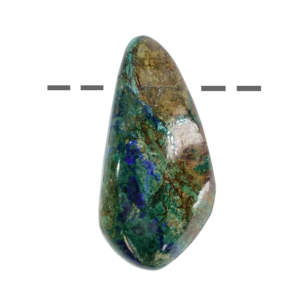 Azurite Malachite (stab.) drilled unique 008 | wholesaler gems & healing stones