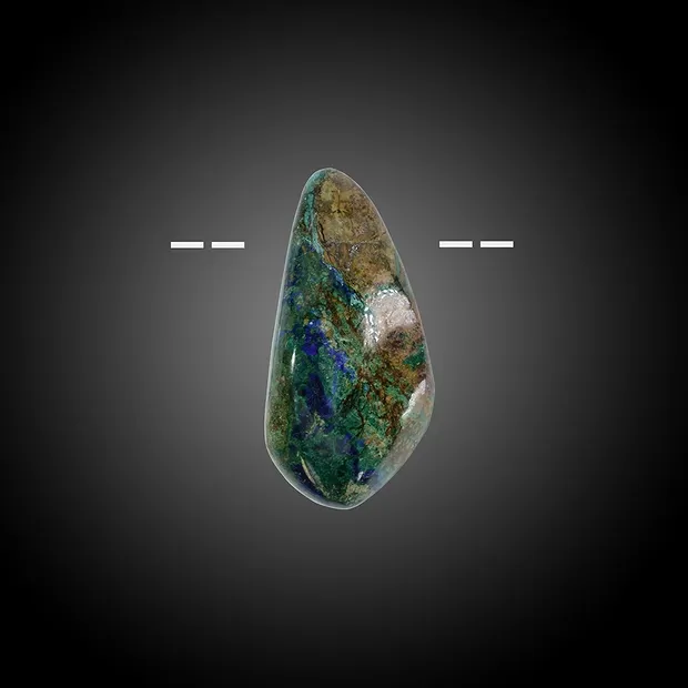 Azurite Malachite (stab.) drilled unique 008 | wholesaler gems & healing stones