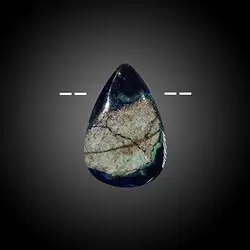 2811182016 Azurit-Malachit (stab.) gebohrt Unikat 016 | GH Edelsteine, Heilsteine & Schmuck