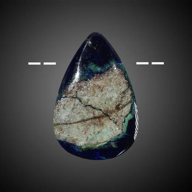 Azurite-Malachite (stab.) percée Pièces uniques 016 | Marco Schreier