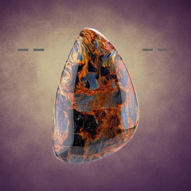 Cabochon Pietersit gebohrt Unikat #003 | Edelsteine, Heilsteine & Schmuck-Handel