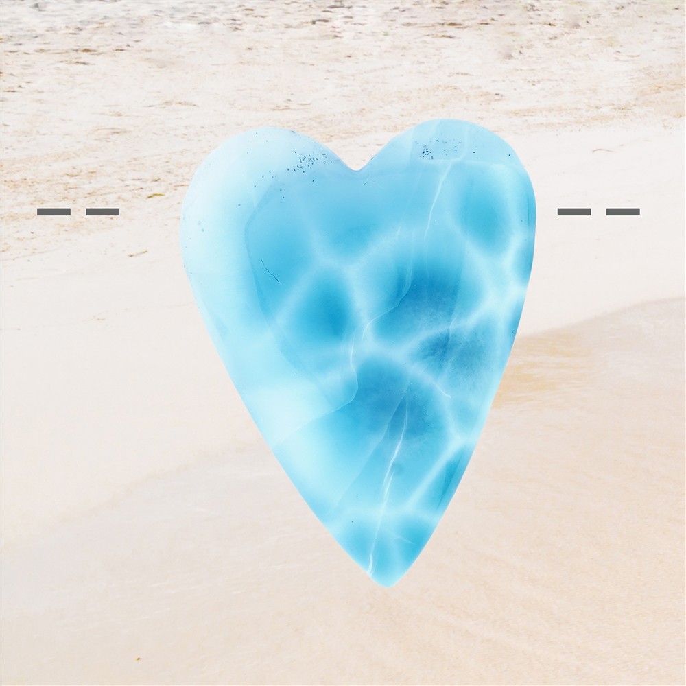 Herz Larimar gebohrt Unikat 090 | Großhändler Edelsteine, Heilsteine & Schmuck