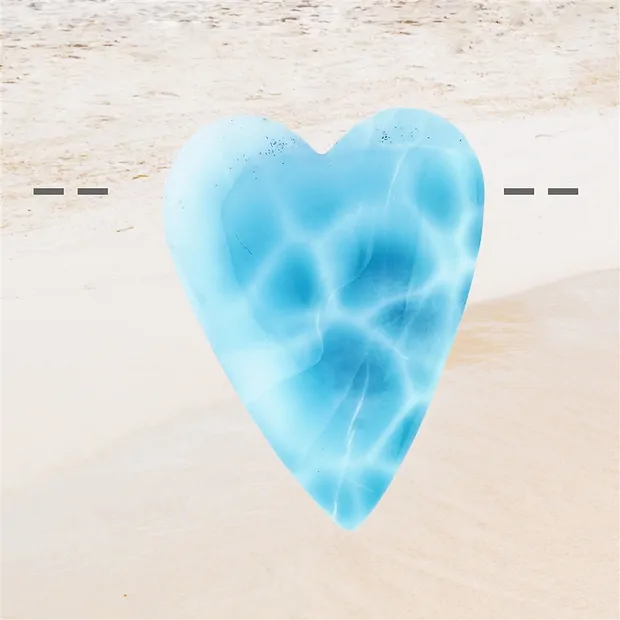 Herz Larimar gebohrt Unikat 090 | Großhändler Edelsteine, Heilsteine & Schmuck