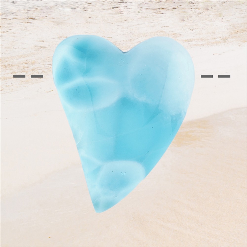 Cœur Larimar percé Pièces uniques 094 | Marco Schreier