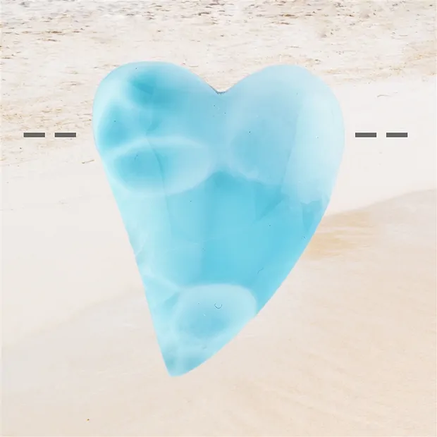Herz Larimar gebohrt Unikat 094 | Großhändler Edelsteine, Heilsteine & Schmuck