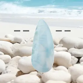 Cabochon Larimar gebohrt, 4,7cm, Unikat 126 | Edelsteine, Heilsteine & Schmuck