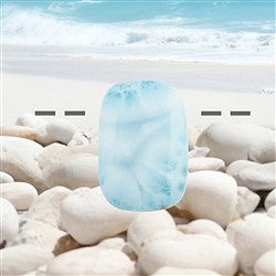 2811196130 Cabujón Larimar perforado, 3,4cm, único 130 | Marco Schreier