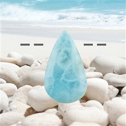 2811196132 Cabujón Larimar perforado, 4,2cm, único 132 | Marco Schreier