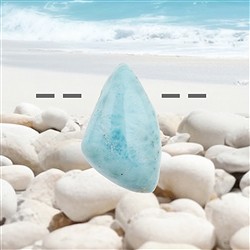2811196134 Trommelstein Larimar gebohrt, 3,7cm, Unikat 134 | Marco Schreier