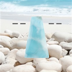 2811196135 Cabujón Larimar perforado, 4,1cm, único 135 | Marco Schreier