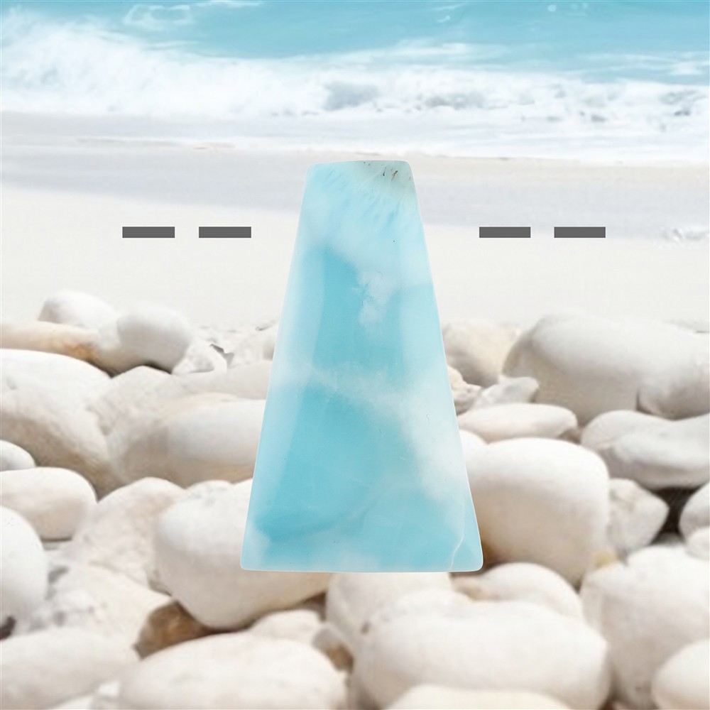 Cabochon Larimar percé, 4,1cm, Pièces uniques 135 | Marco Schreier