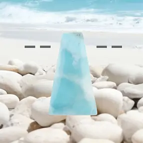 Cabujón Larimar perforado, 4,1cm, único 135 | Marco Schreier